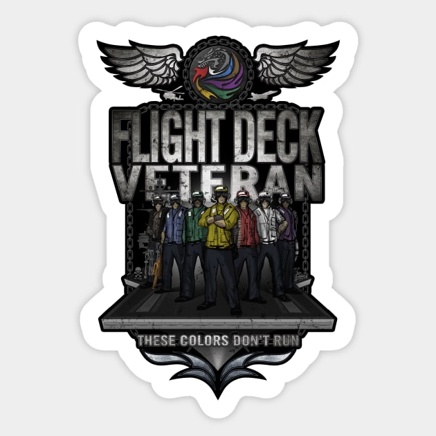 Flight Deck Veteran Sticker by hobrath